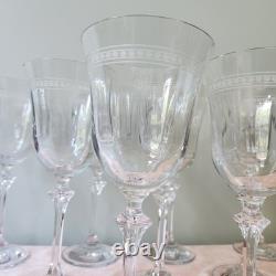 Vintage Oneida Mignon Wine Glasses Set Of 9 Blown Glass Stemware Discontinued
