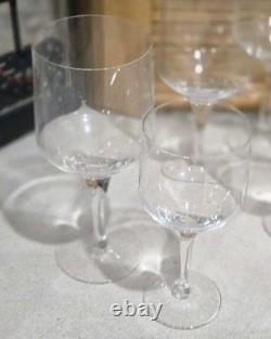 Vintage Orrefors Crystal Rhapsody Clear Claret Wine Glasses 5 White, 7 Red