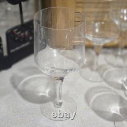 Vintage Orrefors Crystal Rhapsody Clear Claret Wine Glasses 5 White, 7 Red