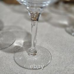 Vintage Orrefors Crystal Rhapsody Clear Claret Wine Glasses 5 White, 7 Red