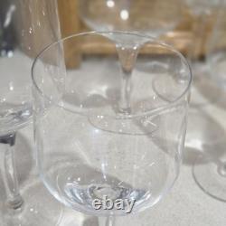 Vintage Orrefors Crystal Rhapsody Clear Claret Wine Glasses 5 White, 7 Red