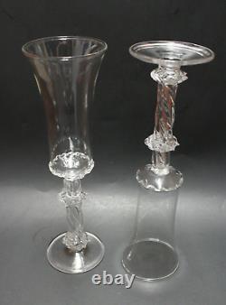 Vintage Pair Venetian Wine Glass Goblet Chalice Lampwork Size-9x3 inches