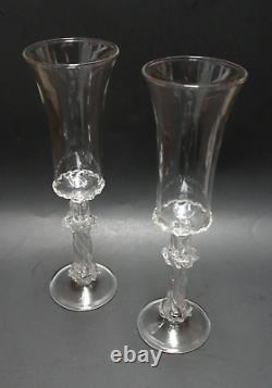 Vintage Pair Venetian Wine Glass Goblet Chalice Lampwork Size-9x3 inches