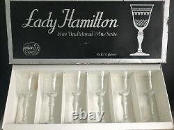 Vintage Pall Mall Lady Hamilton CLARET WINE Glasses BOXED