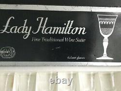 Vintage Pall Mall Lady Hamilton CLARET WINE Glasses BOXED
