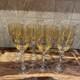 Vintage Pier 1 Imports Amber Iridescent Wine Glasses (Set of 7)