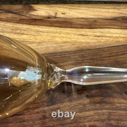 Vintage Pier 1 Imports Amber Iridescent Wine Glasses (Set of 7)