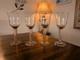 Vintage Pink/Blush Handblown Glass Goblets Set of 8 Thick Stemmed