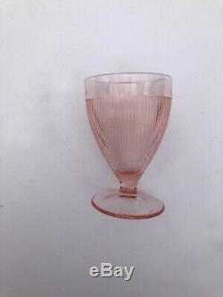 Vintage Pink Depression Glass line small Goblets Stemmed Lot of 10