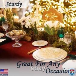 Vintage Plastic Wine Glasses, Goblets for Weddings & Parties, 48 Pack, Clear