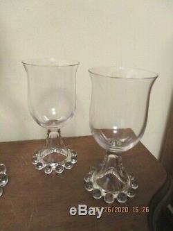 Vintage RARE Imperial Glass Candlewick Decanter WithStopper & RARE 5 Wine Glasses