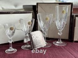 Vintage RCR Royal Crystal Rock Linea Gala 24pc Lead Crystal Stemware Set Italy