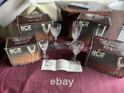 Vintage RCR Royal Crystal Rock Linea Gala 24pc Lead Crystal Stemware Set Italy