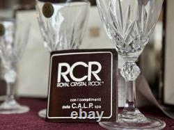 Vintage RCR Royal Crystal Rock Linea Gala 24pc Lead Crystal Stemware Set Italy