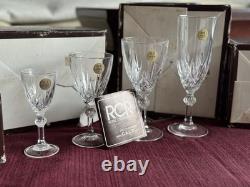 Vintage RCR Royal Crystal Rock Linea Gala 24pc Lead Crystal Stemware Set Italy