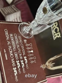 Vintage RCR Royal Crystal Rock Linea Gala 24pc Lead Crystal Stemware Set Italy