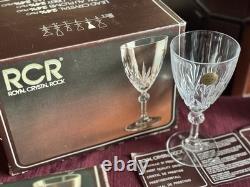 Vintage RCR Royal Crystal Rock Linea Gala 24pc Lead Crystal Stemware Set Italy