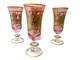 Vintage Rare (4) Arte Italica Purple/pink & Gold Champagne/wine Glasses 7 1/2