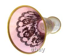 Vintage Rare (4) Arte Italica Purple/pink & Gold Champagne/wine Glasses 7 1/2