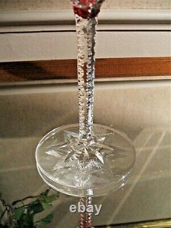 Vintage Roemer Wine Glass Crystal Val St. Lambert Gevaert Carlton Cranberry