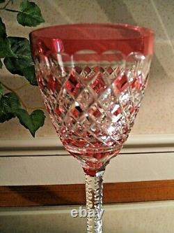 Vintage Roemer Wine Glass Crystal Val St. Lambert Gevaert Carlton Cranberry