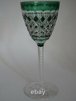 Vintage Roemer Wine Glass Crystal Val St Lambert Gevaert Carlton Green