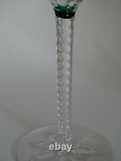 Vintage Roemer Wine Glass Crystal Val St Lambert Gevaert Carlton Green