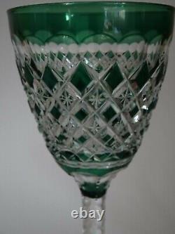 Vintage Roemer Wine Glass Crystal Val St Lambert Gevaert Carlton Green