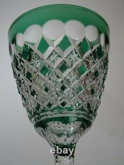 Vintage Roemer Wine Glass Crystal Val St Lambert Gevaert Carlton Green