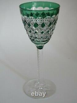 Vintage Roemer Wine Glass Crystal Val St Lambert Gevaert Carlton Green