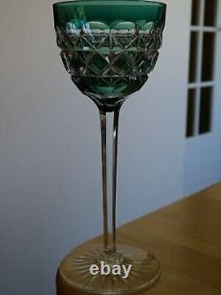 Vintage Roemer Wine Glass Crystal Val St Lambert Green