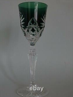 Vintage Roemer Wine Glass Crystal Val St Lambert Moselle Green