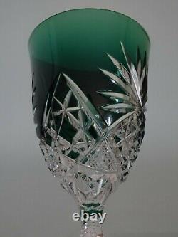 Vintage Roemer Wine Glass Crystal Val St Lambert Moselle Green