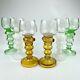Vintage Roemer Wine Glasses Set of 6 Multicolor Stemware
