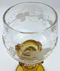 Vintage Roemer Wine Glasses Set of 6 Multicolor Stemware