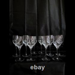 Vintage Rogaska Crystal Wine Glasses Slovenia Cut Crystal Stemware Set of 10