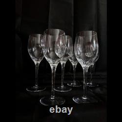 Vintage Rogaska Crystal Wine Glasses Slovenia Cut Crystal Stemware Set of 10