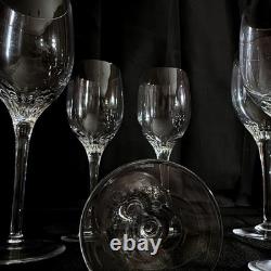 Vintage Rogaska Crystal Wine Glasses Slovenia Cut Crystal Stemware Set of 10