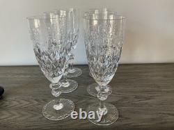 Vintage Rogaska Gallia Crystal Water Or Wine Glasses Set Of Six 9.5 New