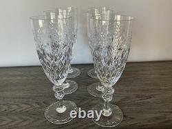 Vintage Rogaska Gallia Crystal Water Or Wine Glasses Set Of Six 9.5 New