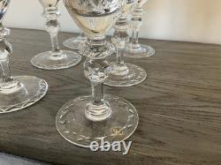 Vintage Rogaska Gallia Crystal Water Or Wine Glasses Set Of Six 9.5 New