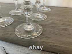Vintage Rogaska Gallia Crystal Water Or Wine Glasses Set Of Six 9.5 New