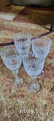 Vintage Rogaska Queen Cut Crystal Gallia Water Wine Glasses Set Of 4