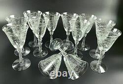 Vintage Romance by Fostoria -Water/ Wine Goblets Set of 12
