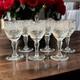 Vintage Royal Brierley Honeysuckle Wine/Sherry Glasses-Set of 6 5.5 Tall EC