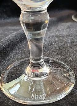 Vintage Royal Brierley Honeysuckle Wine/Sherry Glasses-Set of 6 5.5 Tall EC