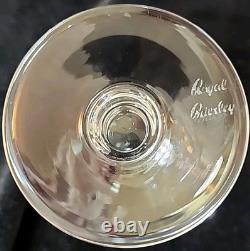 Vintage Royal Brierley Honeysuckle Wine/Sherry Glasses-Set of 6 5.5 Tall EC