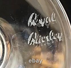 Vintage Royal Brierley Honeysuckle Wine/Sherry Glasses-Set of 6 5.5 Tall EC