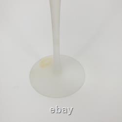 Vintage Rueven Art Nouveau Art Glass Decanter with2 Matching Tall Wine Glasses