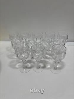 Vintage Russian Cut Crystal Classic Red Wine Glasses on a Stem 11 Pieces 6